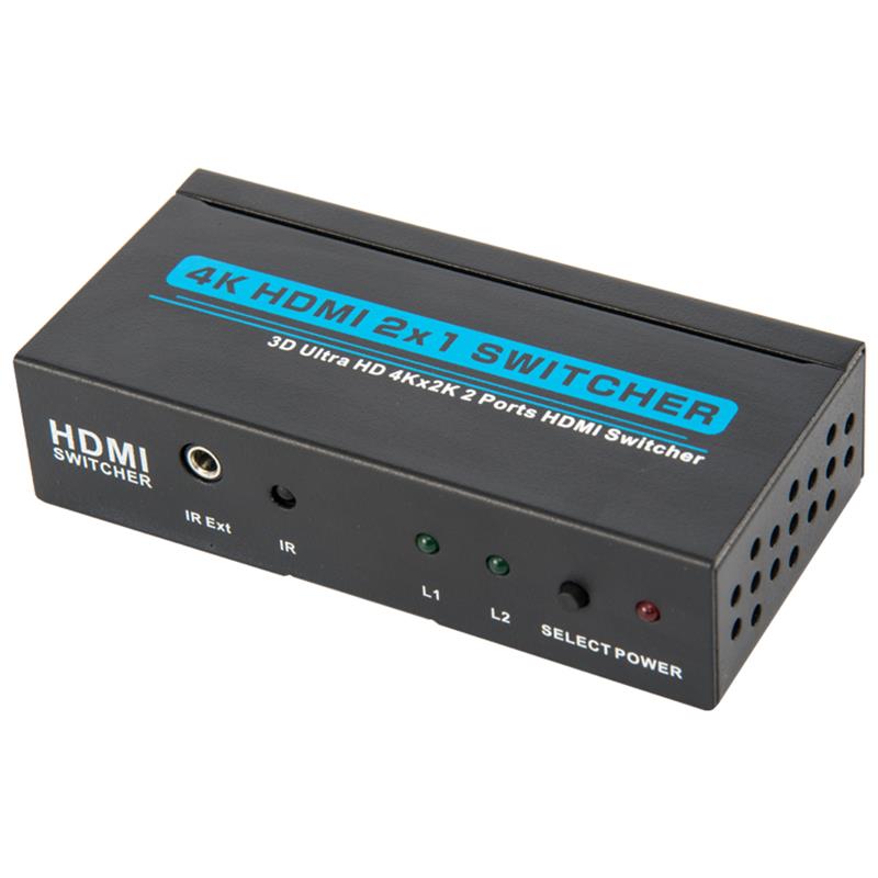 V1.4 4K / 30Hz HDMI 2x1 Switcher Soporte 3D Ultra HD 4K * 2K / 30Hz