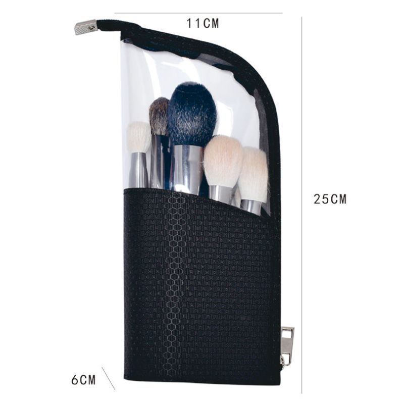 Estuche de soporte de cepillo de maquillaje sobresaliente Bolsa de cepillo de maquillaje deformable