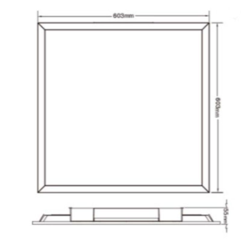 Fabricante 120-277v alto lumen 0-10v regulable 38w panel de retroiluminación led panel de luces led