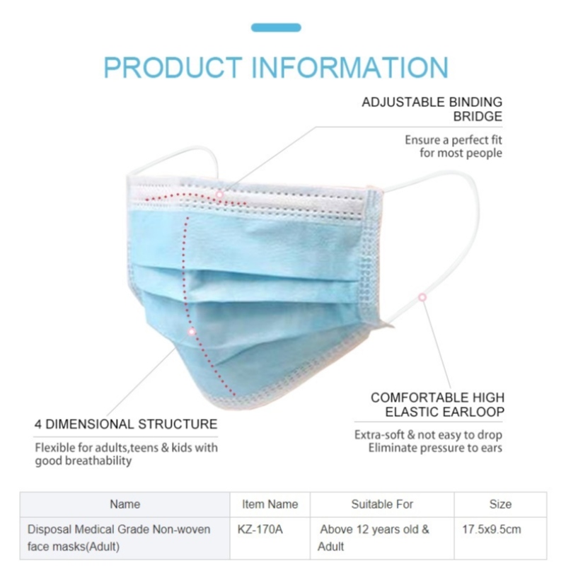 CE, FDA - máscara única