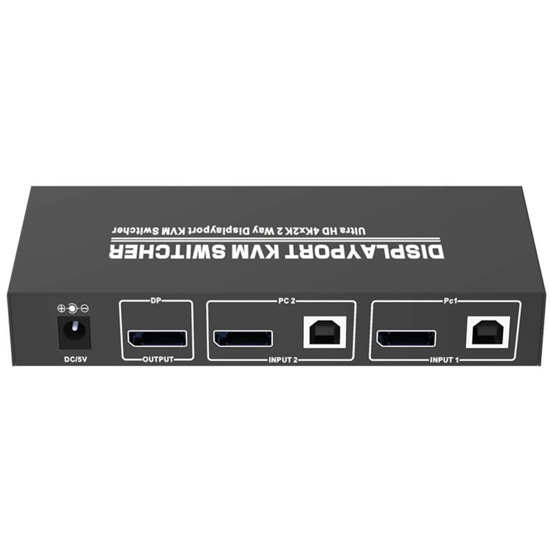 Displayport KVM 2x1 Switcher Soporte 3D Ultra HD 4Kx2K @ 60Hz