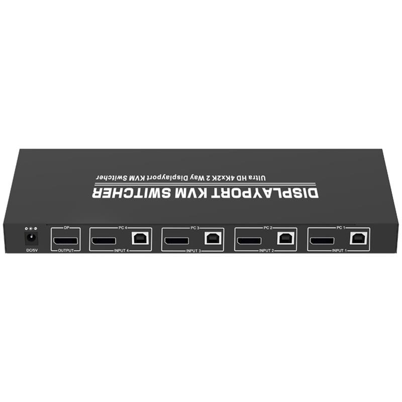 1.2 Displayport KVM 4x1 Switcher Soporte 3D Ultra HD 4Kx2K @ 60Hz