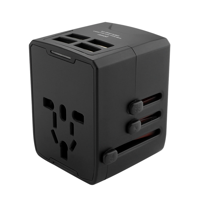 Adaptadores de energía de la rtravel - viajes internacionales - 4 puertos USB, para más de 150 países / zonas - 220 adaptadores de voltaje - adaptadores de viaje C G I F Reino Unido EU European (4 adaptadores de viaje USB)