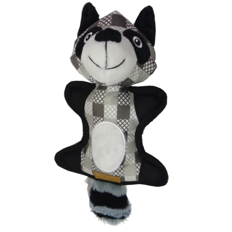 Animales diseñan perros peludos, juguetes, mascotas mastican juguetes.