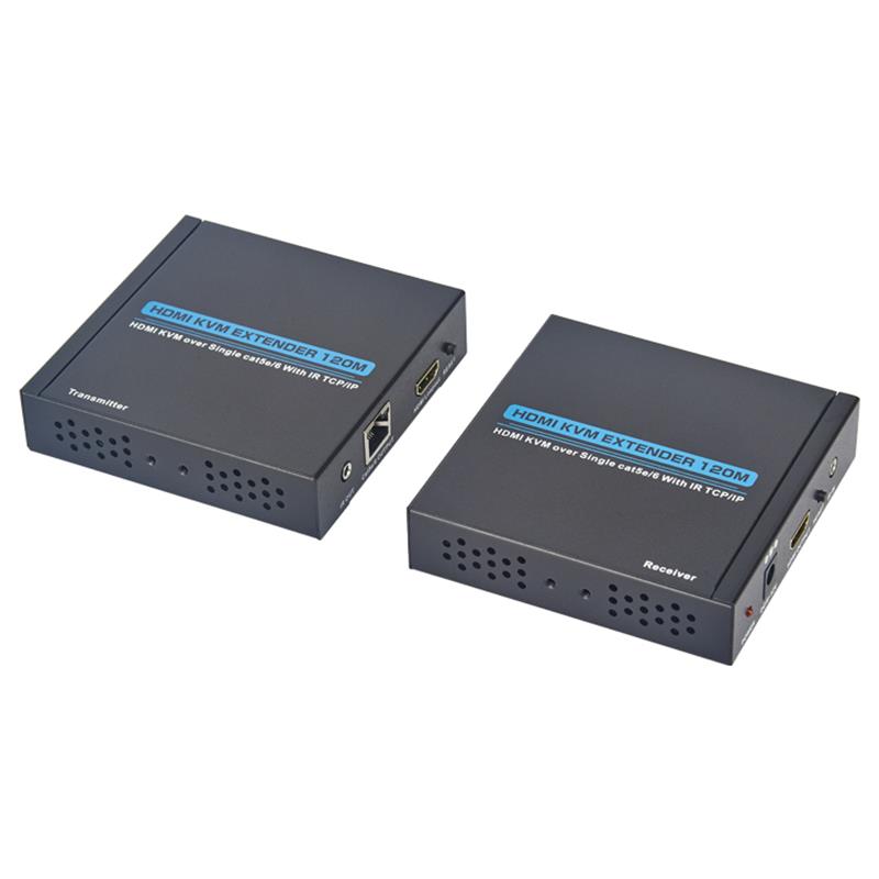 HDMI KVM Extender 100m sobre Single cat5e / 6 Soporte Full HD 1080P TCP / IP