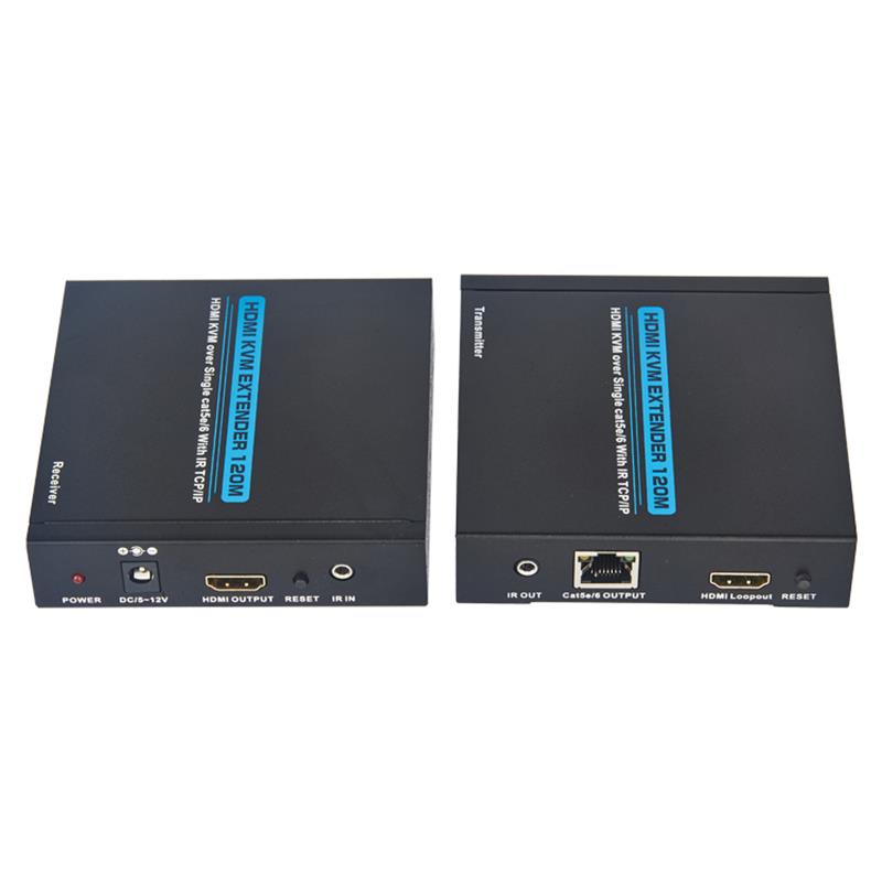 HDMI KVM Extender 100m sobre Single cat5e / 6 Soporte Full HD 1080P TCP / IP