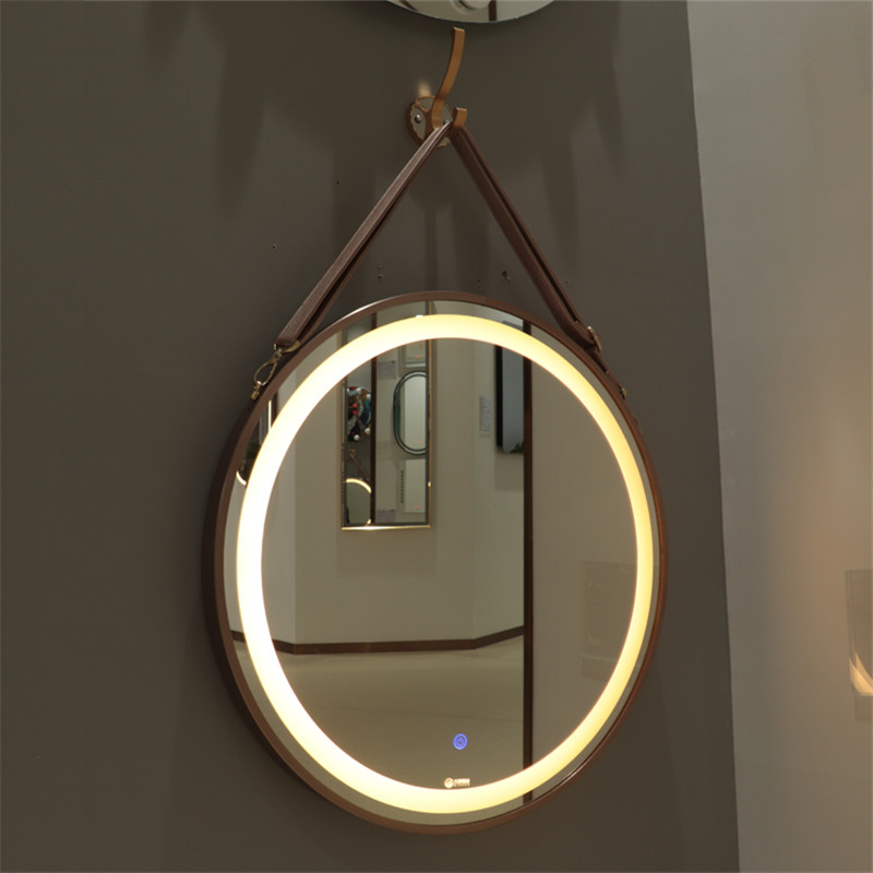 Sala de estar decoración aluminio poliuretano con espejos redondos