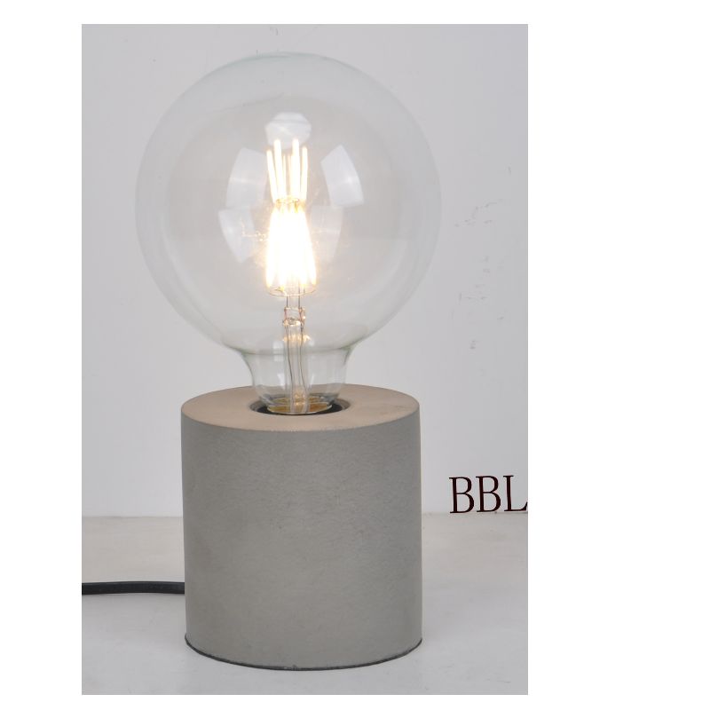 Lámpara de mesa con columna de base de hormigón