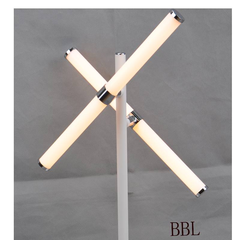 Lámpara de mesa LED con tubo acrílico giratorio de 2 piezas, sin sombra