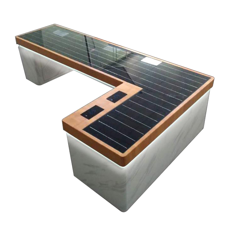Colores personalizados Venta caliente ahorro de energía inteligente banco solar para parque