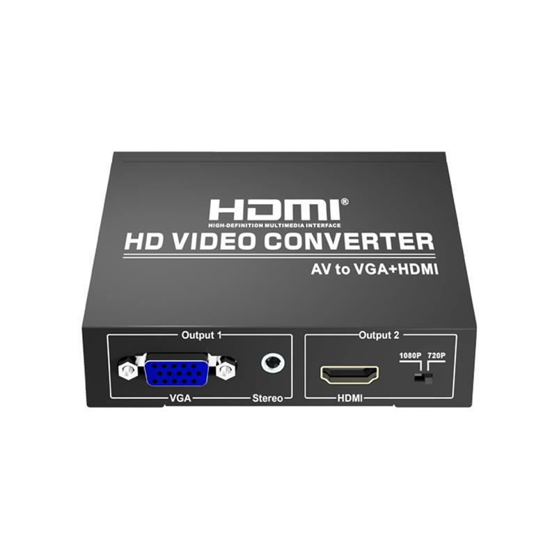 AV a VGA + HDMI Converter Up Scaler 720P / 1080P