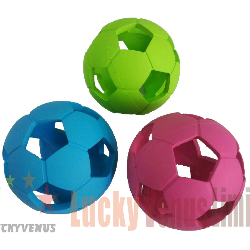 Juguete interactivo para masticar perro de bola hueca de goma duradera