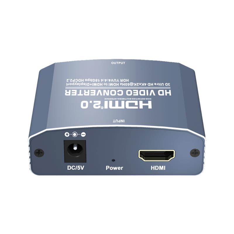 Convertidor 3D Ultra HD 4Kx2K @ 60Hz HDMI a HDMI + DP Soporte HDMI2.0 18Gbps HDR YUV4: 4: 4 HDCP2.2