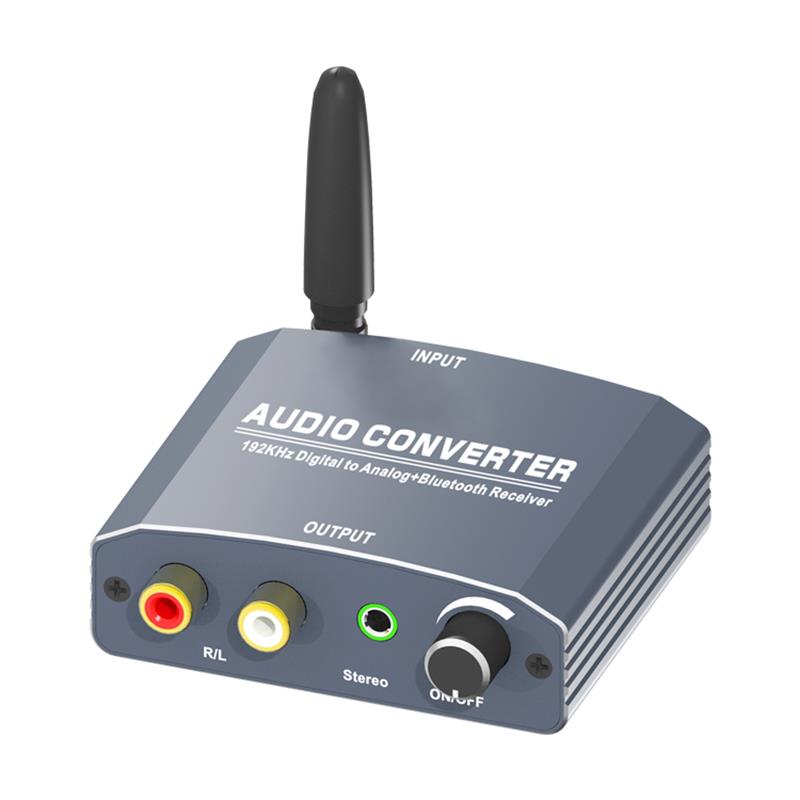 Convertidor de audio digital a analógico con receptor Bluetooth compatible con 192 kHz