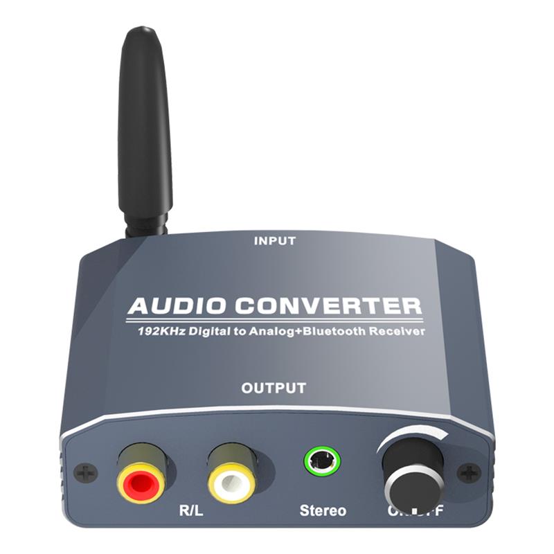 Convertidor de audio digital a analógico con receptor Bluetooth compatible con 192 kHz