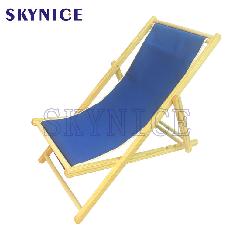 Sillón de playa plegable de madera