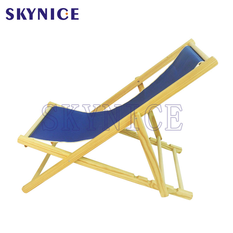 Sillón de playa plegable de madera