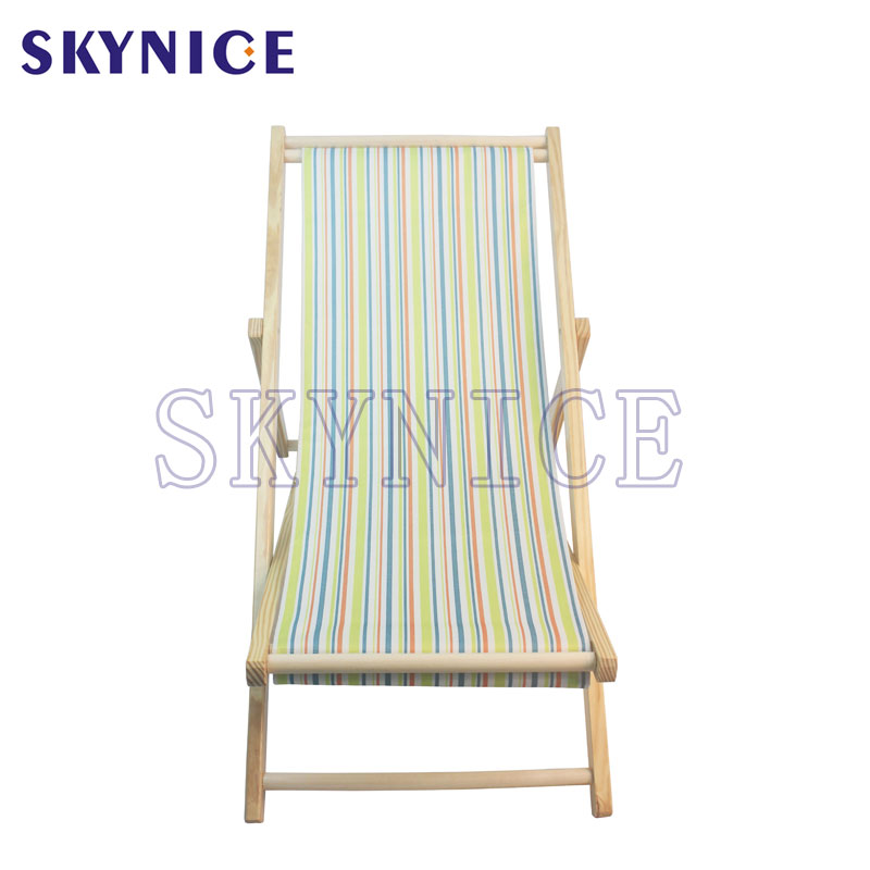 Tumbona de playa plegable de madera