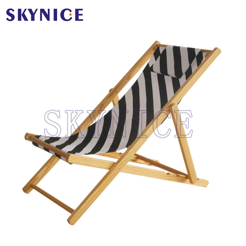 Silla de playa portátil silla de lona color