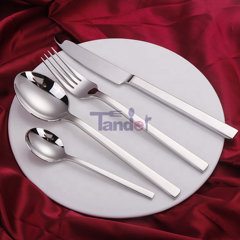 cubiertos de acero inoxidable establece 4pcs cubiertos de mesa para la recepción de la boda