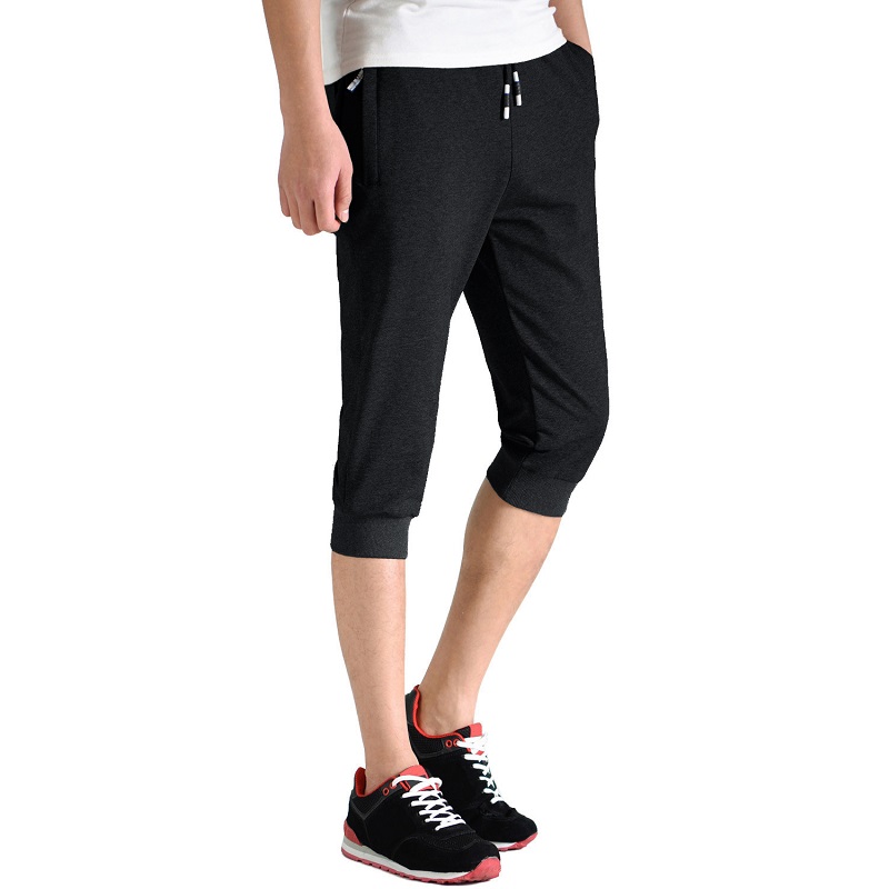 Pantalones de gimnasia de entrenamiento transpirables para hombres Pantalones de gimnasia con bolsillos con cremallera Pantalones de running