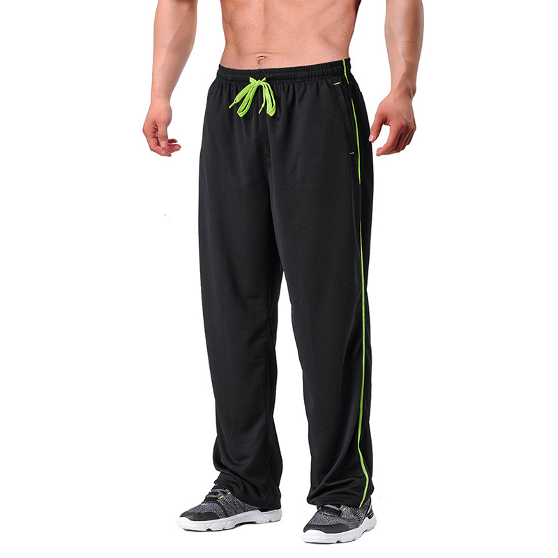Pantalones de malla transpirables de verano de cintura elástica casual para hombres 100% poliéster Pantalones para correr de club