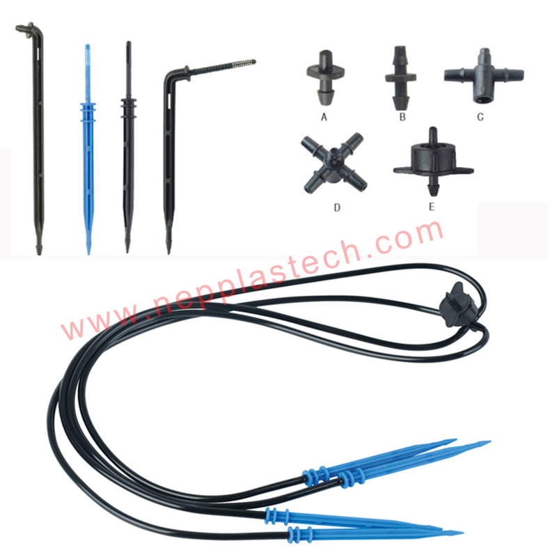 sistema de riego por goteo de granja de vegetales compensación de la presión del agua goteros de riego