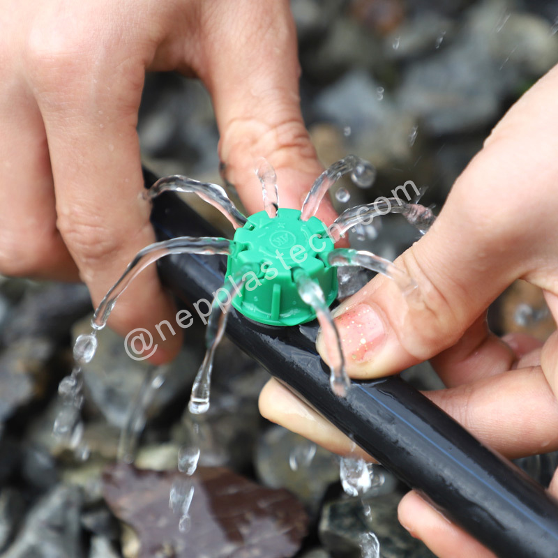 sistema emisor automático de riego por goteo goteros en línea de riego ajustables