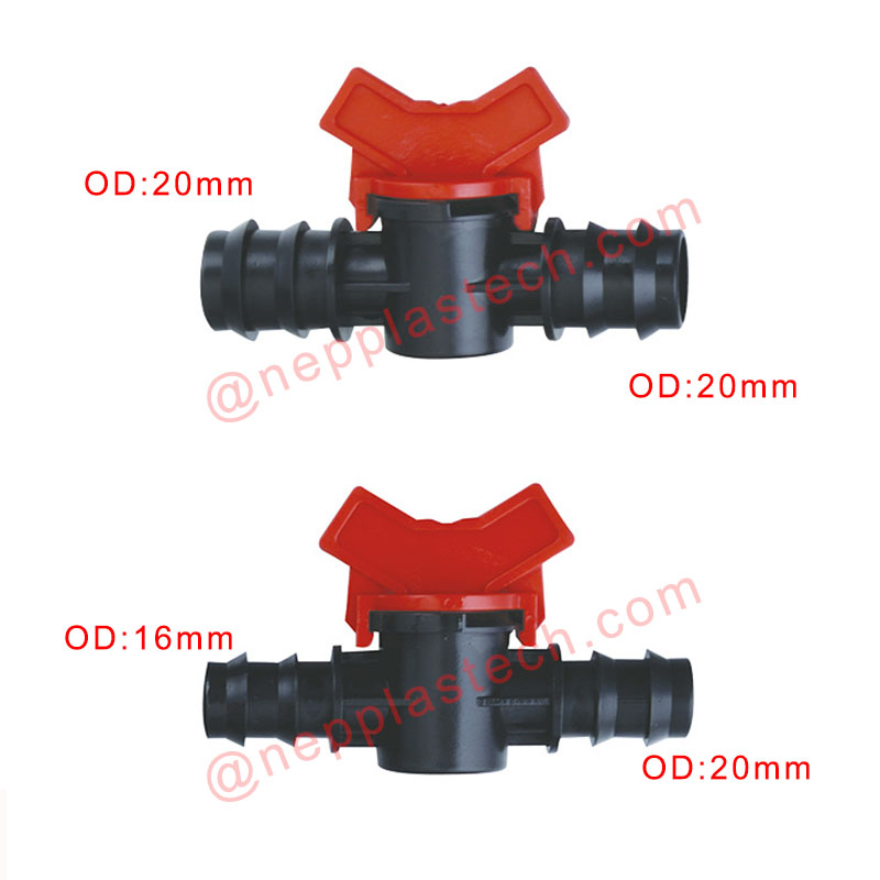 válvulas de manguera de goteo de riego automático solar para jardín válvulas de conector de cinta de goteo de riego agrícola