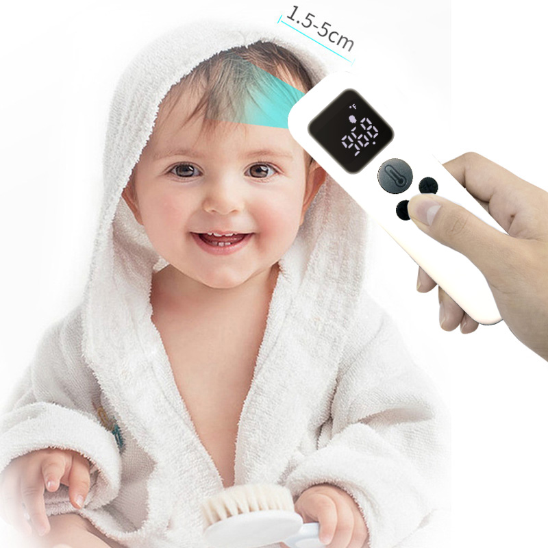 Termómetro de frente infrarrojo para adultos, termómetro infrarrojo médico digital sin contacto para fiebre Termómetro de frente con CE aprobado para bebé niño