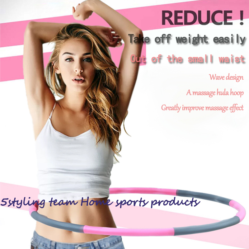 Hula hoop anillo para adelgazar hula hoop desmontable cintura para adelgazar equipo de fitness anillo masaje espuma para adultos y niños
