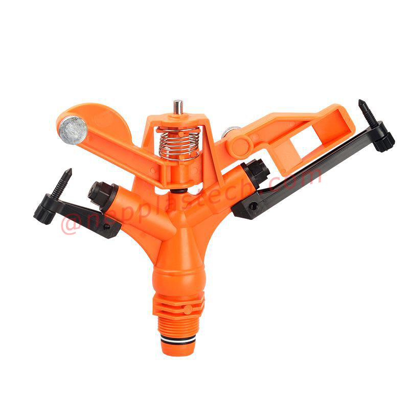 Herramientas de riego automático de cultivos agrícolas de 3\/4 de pulgada Césped de 1 pulgada Riego por aspersión Plástico Aspersores de impulso giratorio de 360 ​​grados