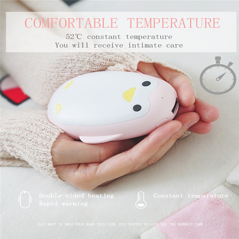 Calentador de manos de banco, bolsillo de invierno, banco de energía colorido, calentadores de mano de 5200 mAh