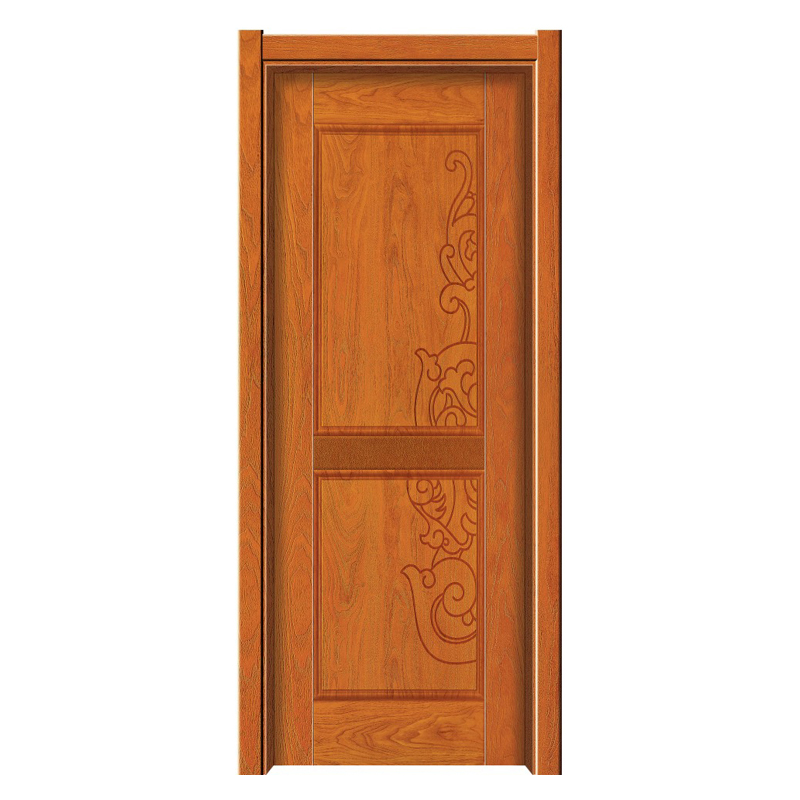 Hdf melamina fabricada puerta de madera barata