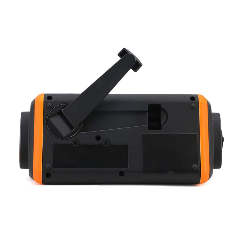 Radio meteorológica digital de emergencia con pantalla LCD, radio solar AM / FM NOAA con linterna LED, reproductor de música AUX-in, banco de energía de 4000 mAh para cargador de teléfono celular y alarma SOS
