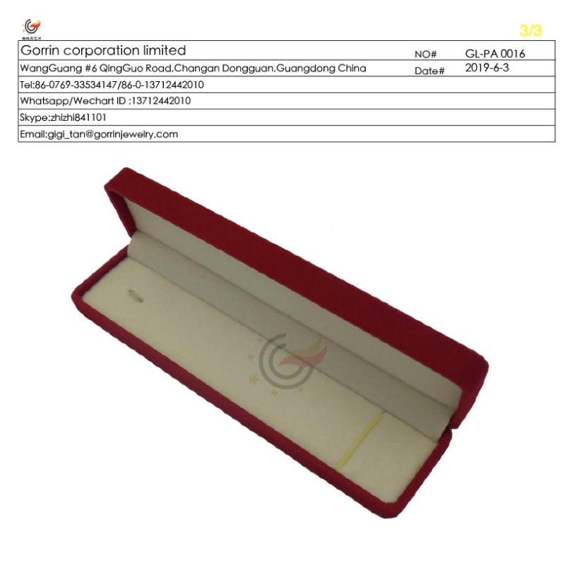 Joyero de terciopelo GL-PA0016