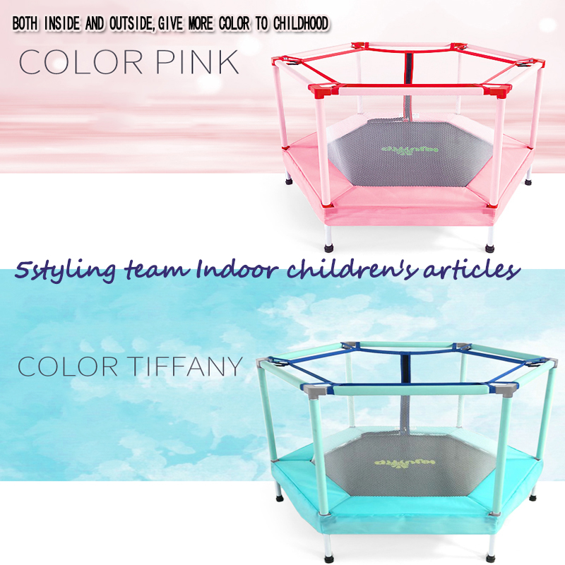 Trampolín americano para niños, trampolín interior y exterior, protector de resortes, trampolín.