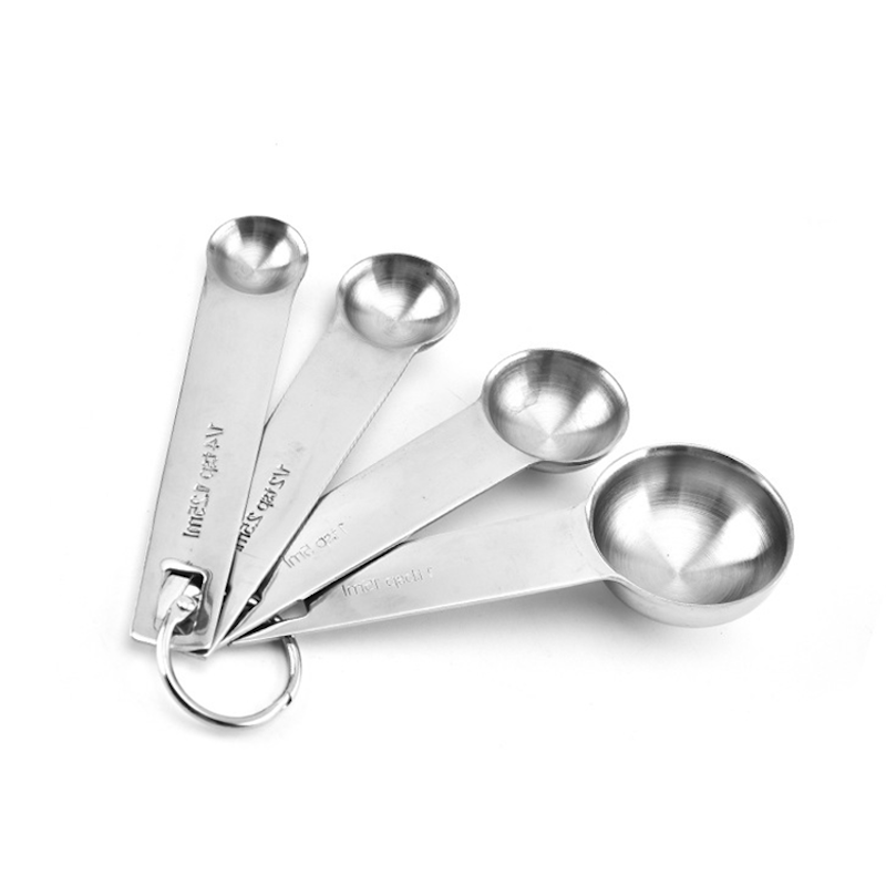 cocina Herramientas de cucharas de medir para hornear Juego de 4/5 piezas Juego de cucharas de medición de acero inoxidable