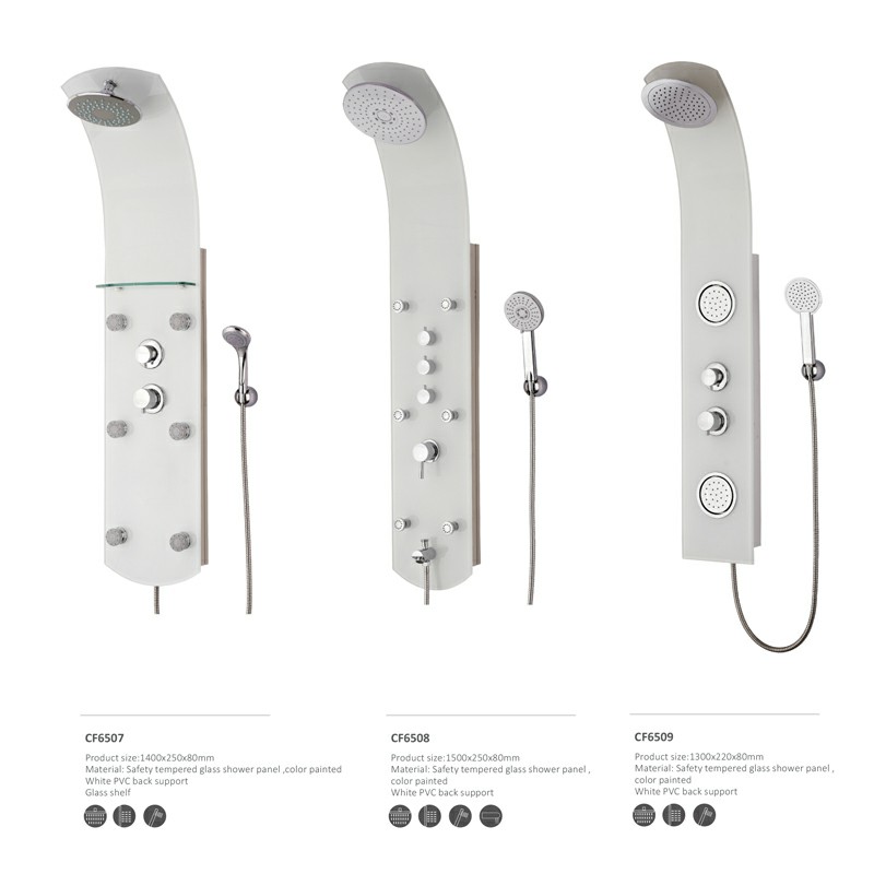 Panel de ducha de vidrio templado de seguridad CF6506