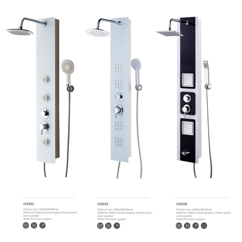 Panel de ducha de vidrio templado de seguridad CF6226