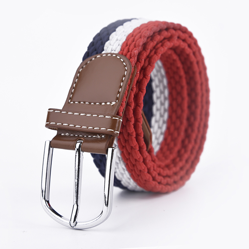 Venta al por mayor Amazon Men Braided Fabric Elastic Woven Stretch Jeans Belts