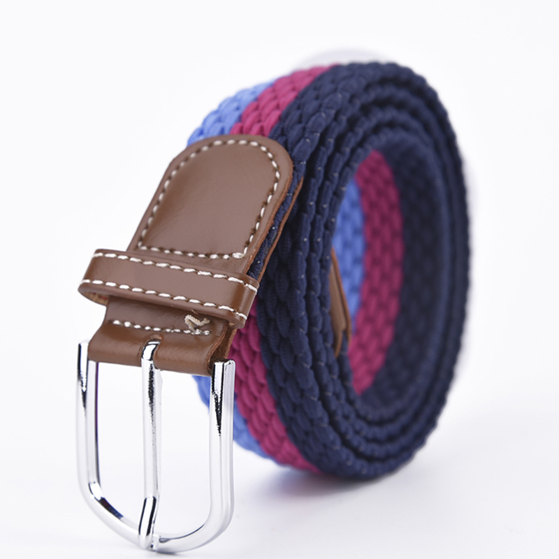 Venta al por mayor Amazon Men Braided Fabric Elastic Woven Stretch Jeans Belts