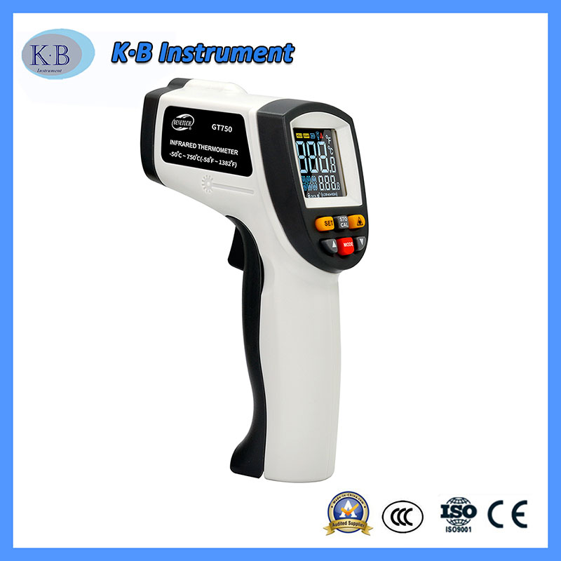 Color gt750 infrarrojo termómetro digital China Factory Industry mayorista