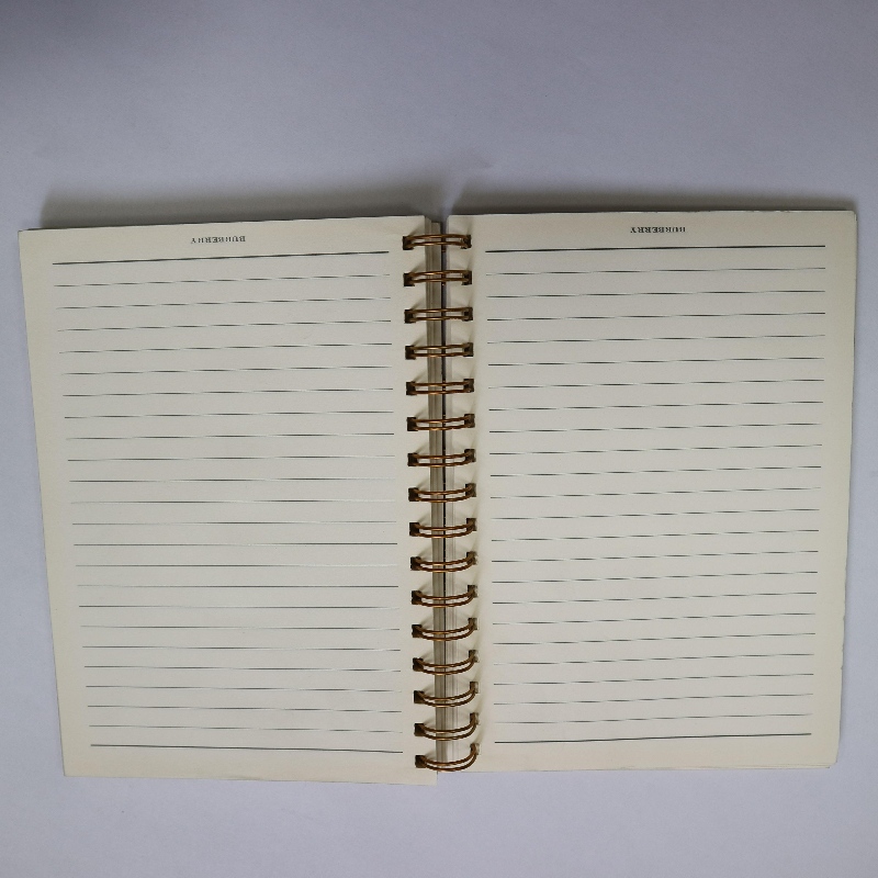Cuaderno de bobina de sellado dorado estilo retro
