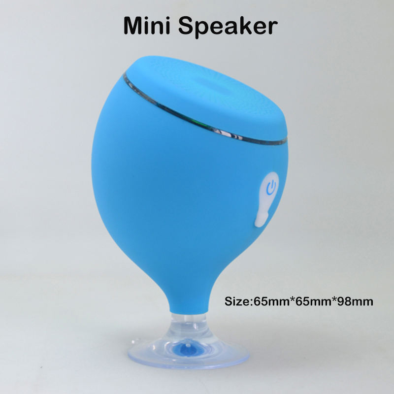 S6 Mini IPX6 Altavoz inalámbrico a prueba de agua Portátil Sucker de natación Altavoz Soporte para teléfono con luz colorida