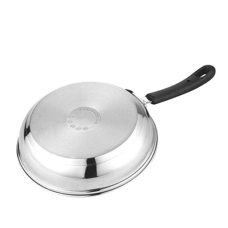 sartén wok acero inoxidable con tapa
