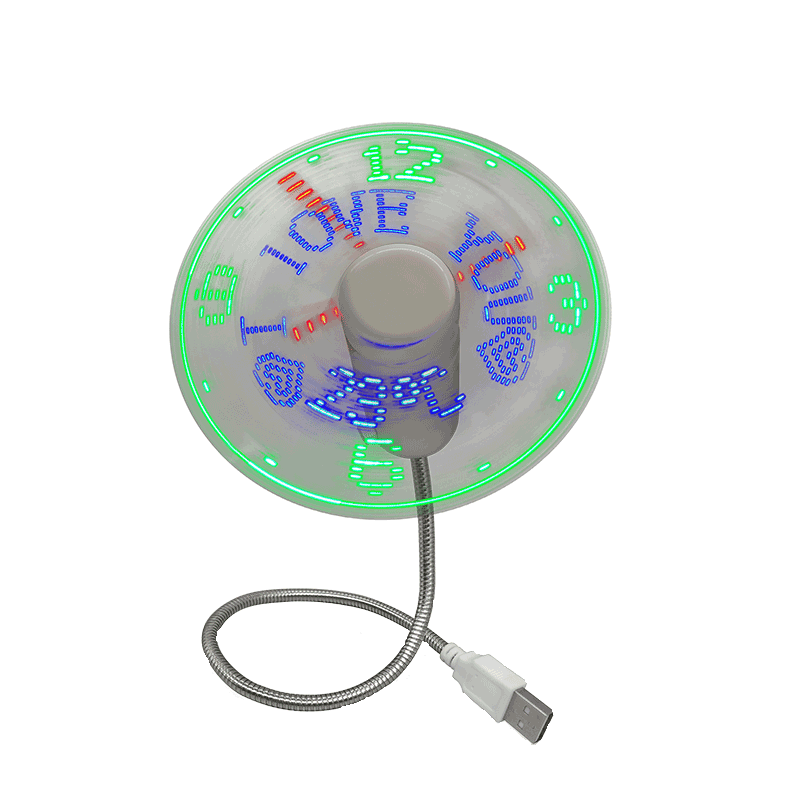 USB led reloj ventilador S02