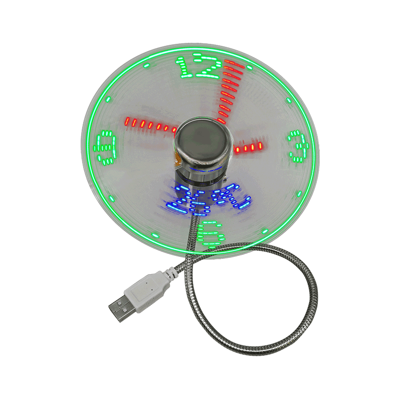 Mini ventilador USB con ventilador de regalo con reloj LED (DS02)