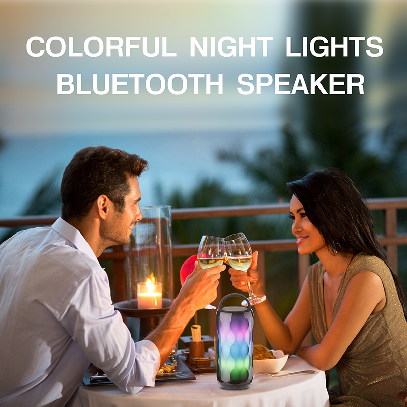 Altavoz inalámbrico Mood Light bluetooth Pequeños altavoces con ranura para tarjeta TF Mini altavoz