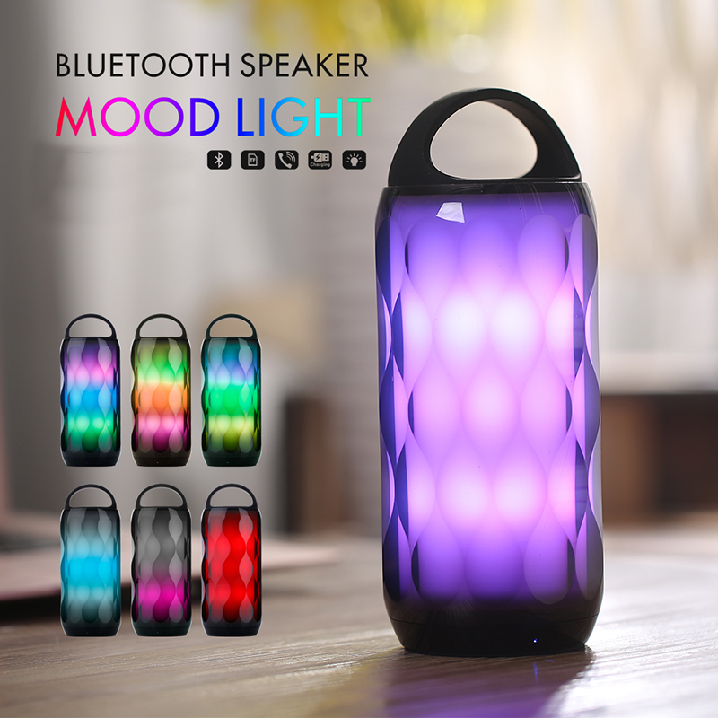 Altavoz inalámbrico Mood Light bluetooth Pequeños altavoces con ranura para tarjeta TF Mini altavoz